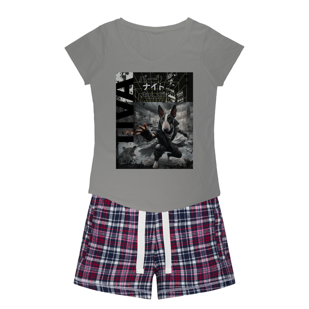 Bark knight Rising - Tiva collection Women's Sleepy Tee and Flannel Short