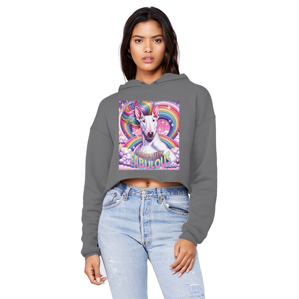 Fabulous Cropped Raw Edge Boyfriend Hoodie