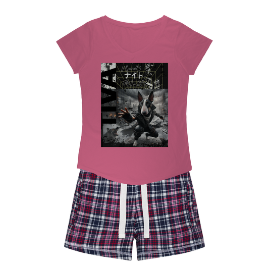 Bark knight Rising - Tiva collection Women's Sleepy Tee and Flannel Short