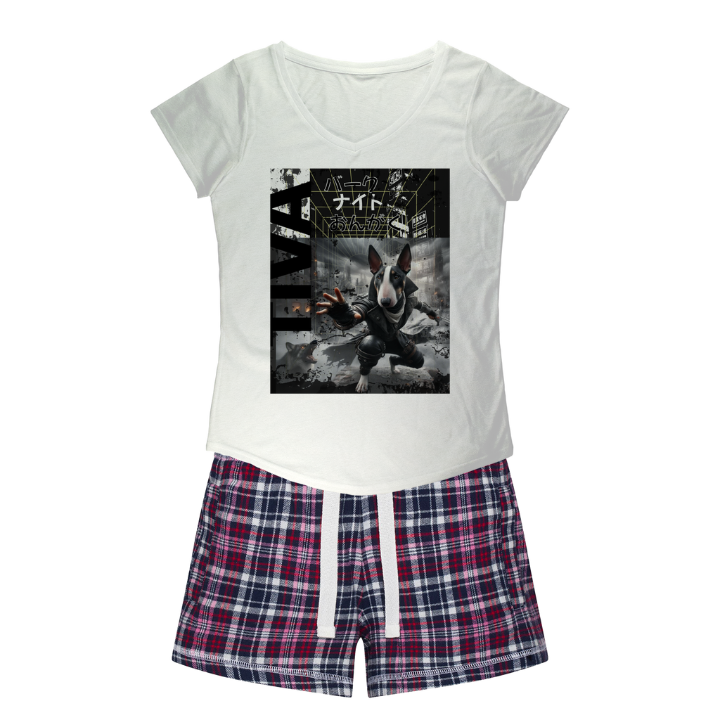 Bark knight Rising - Tiva collection Women's Sleepy Tee and Flannel Short