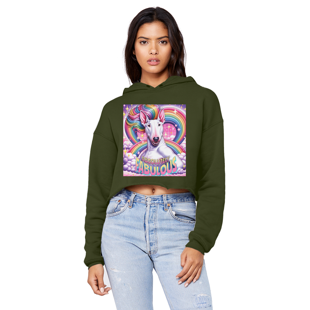 Fabulous Cropped Raw Edge Boyfriend Hoodie