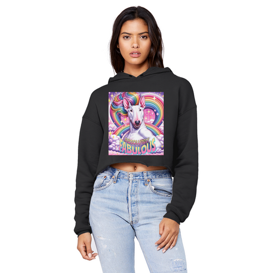 Fabulous Cropped Raw Edge Boyfriend Hoodie