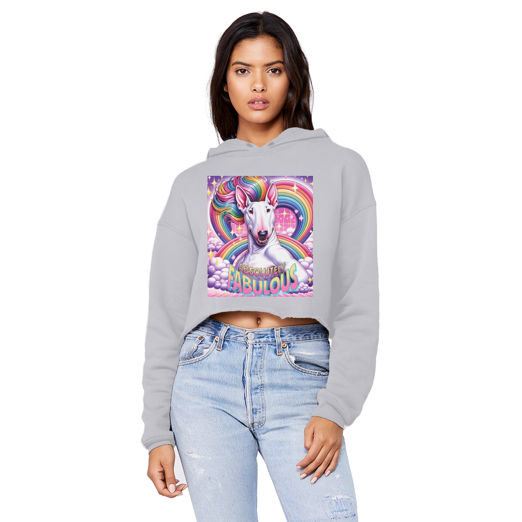 Fabulous Cropped Raw Edge Boyfriend Hoodie